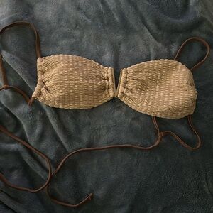 Brown/tan bikini top